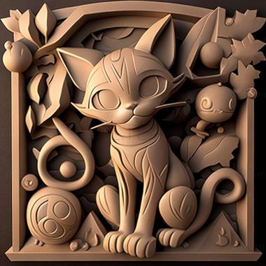 3D model Go WeYoung Meowth Nyarths A I U E O (STL)